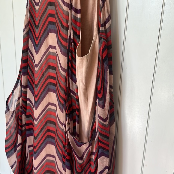 Flowy Free People Dress with sequin neckline, size Large - Picture 5 of 6